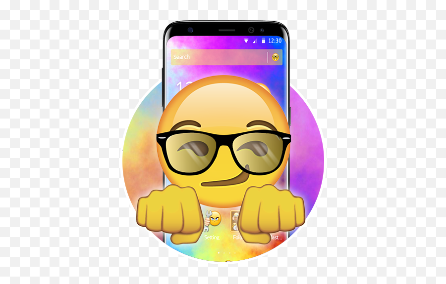 Emoji Glasses Theme 112 Apk Download - Emojicuteparty,Galaxy S6 Emojis Setting