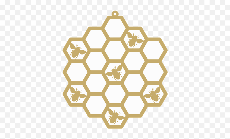 Decorative Honeycomb Outline Emoji,Bee Hive Emoji