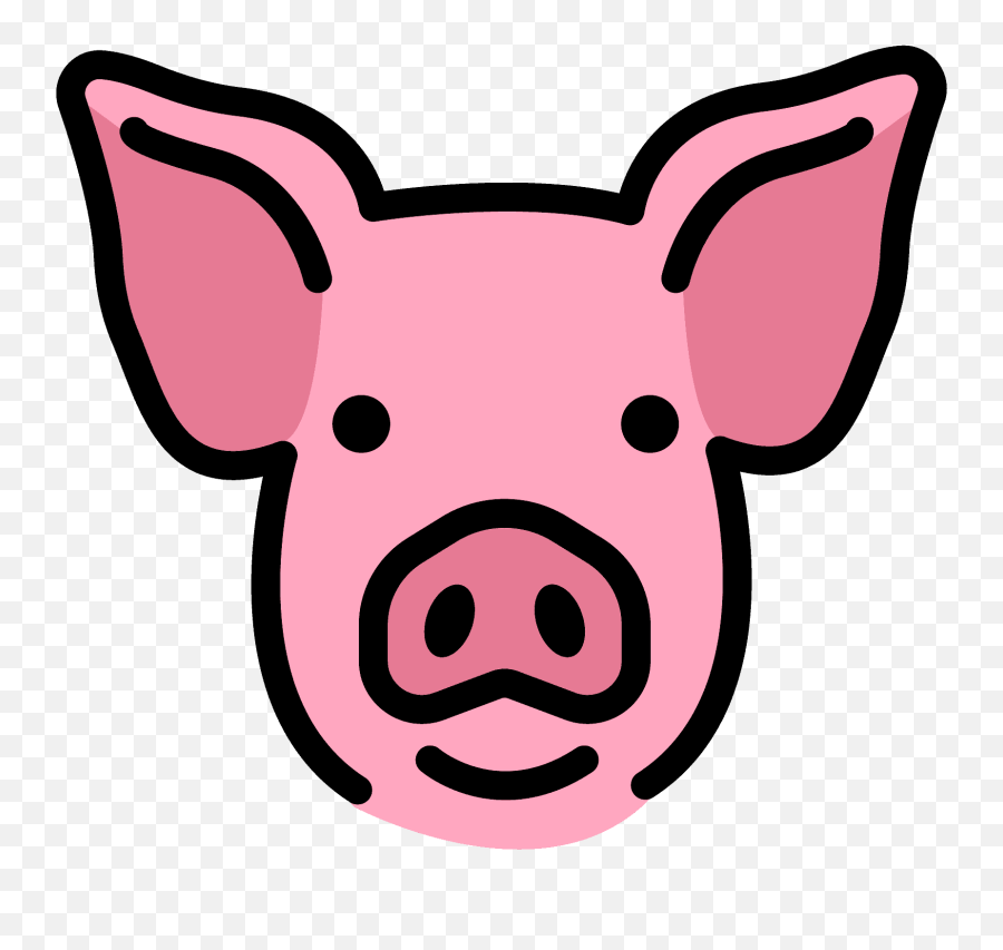 Pig Face Emoji Clipart - Pig Face,Woman Pig Emoji