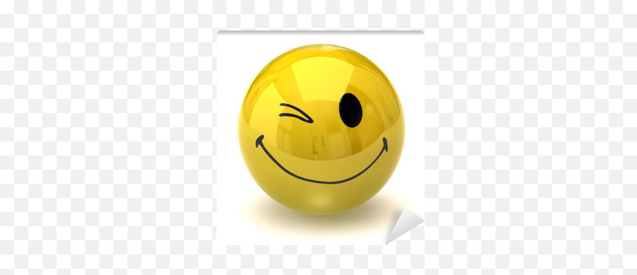 Happy Winking Smiley Wall Mural U2022 Pixers - We Live To Change Smiley Face Emoji,Emoticons Winking