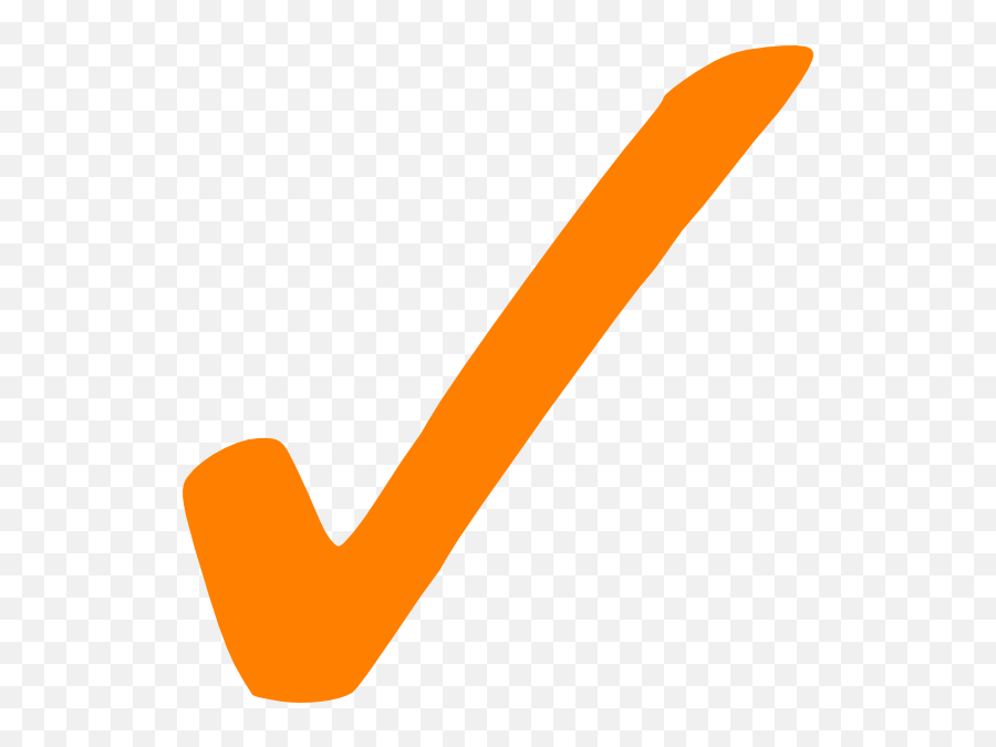 Checkmark Clipart Orange Checkmark - Transparent Orange Check Mark Emoji,Check Mark Emoji
