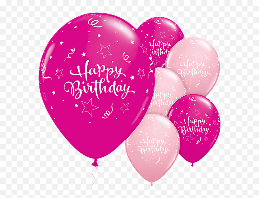 Real Birthday Balloons - Birthday Pink Balloon Png Emoji,70th Birthday Emoji