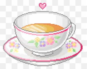 Princess Of Hearts Pixel Animation Cute Images Cute Gif - Pixel Art Tea Gif Emoji,Discord Tea Emoji