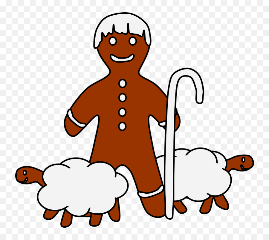 Free Photo Gingerbread Man Nativity Sheep Non - Human Beings Gingerbread Man Nativity Emoji,Gingerbread Emoticon