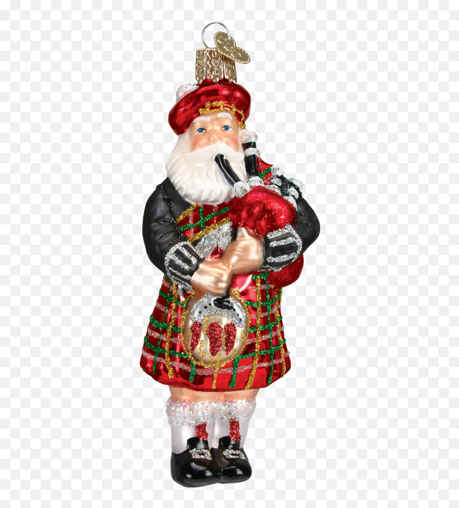 Old World Christmas Glass Ornaments - Old World Christmas Ornament Santa Claus Emoji,Kilt Emoji