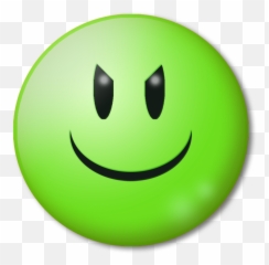 Emoticon Evil Smile Bad Happy - Emoji Senyum Warna Hijau,Evil Eyes Emoticon