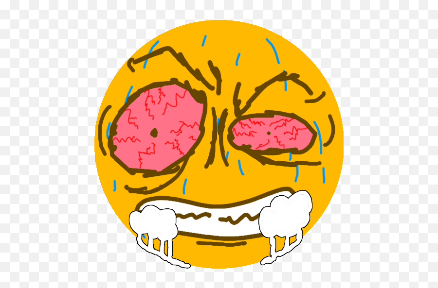 Cursedemojis - Circle Emoji,Stressed Cursed Emoji With Hand