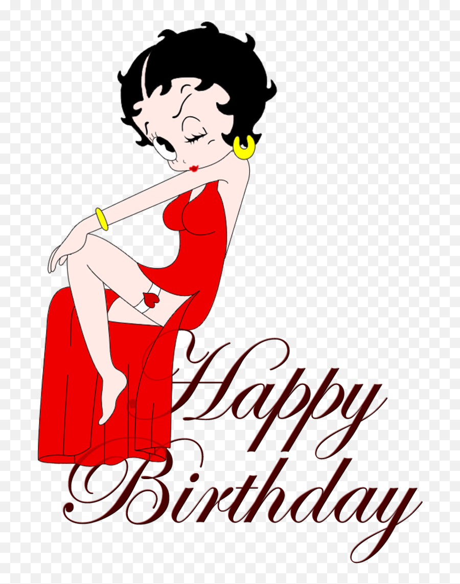 Betty Boop Character And Happy Birthday - Betty Boop Birthday Meme Emoji,Character Design Emotion Happy