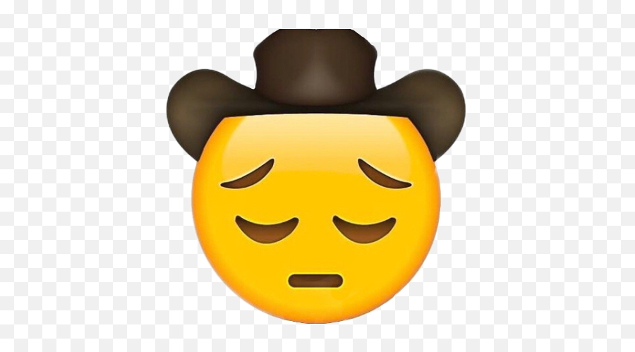 Cowboyemoji U0026 Similar Hashtags Picsart - Sad Cowboy Emoji,Wannabe Gangsta Emoticon