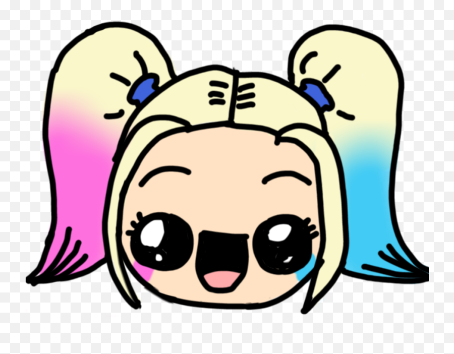 Harley Quinn Emojis Clipart - Dot,Costum Emojis