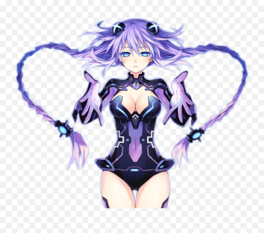 Anime Girl Hair Png - Purple Heart Neptunia Emoji,Neptunia Transparent Emojis