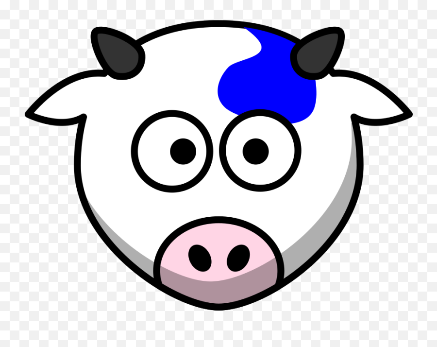 Blue Cow Png Svg Clip Art For Web - Cartoon Cow Emoji,Pig Emoji Pillows