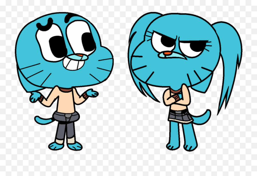 Gumball And Gumbelle - Art Amazon World Of Gumball Emoji,The Amazing World Of Gumball Emojis
