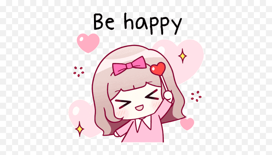 Be Happy - Discord Sticker Girly Emoji,Do You Have To Have Discord Nitro To Use Animated Emojis On Discord