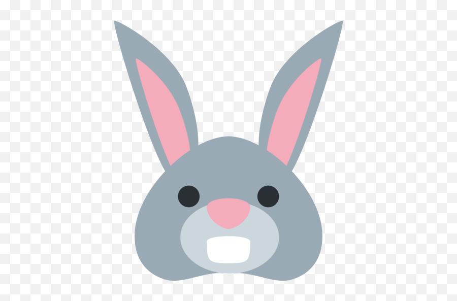 Rabbit Face - Rabbit Emoji Twitter,Japanese Rabbit Emoticon