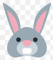Rabbit Face - Rabbit Emoji Twitter,Japanese Rabbit Emoticon