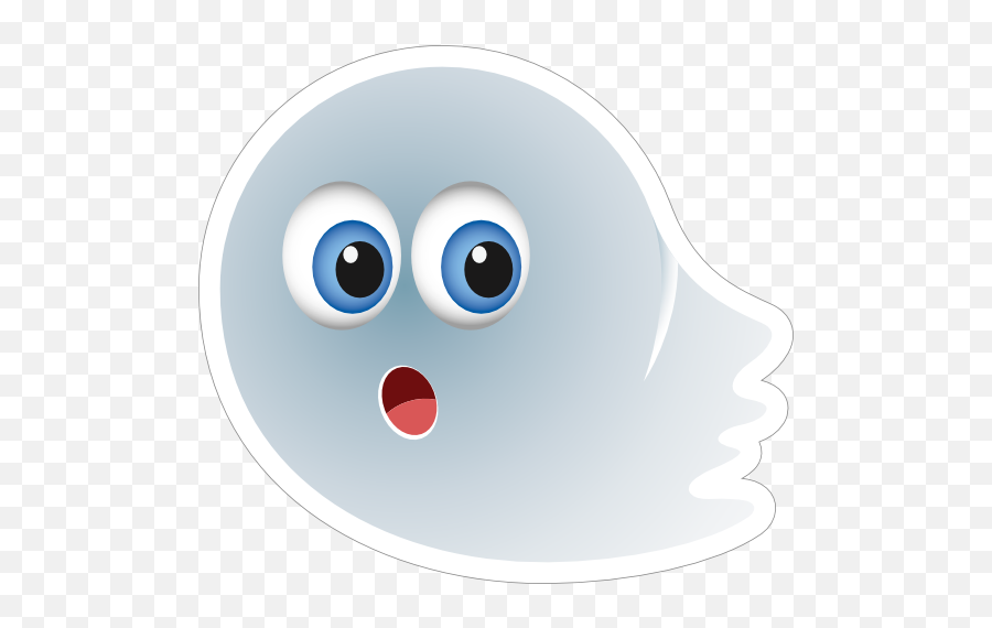 Cute Ghost Emoji Sticker - Supernatural Creature,Cute Emoji