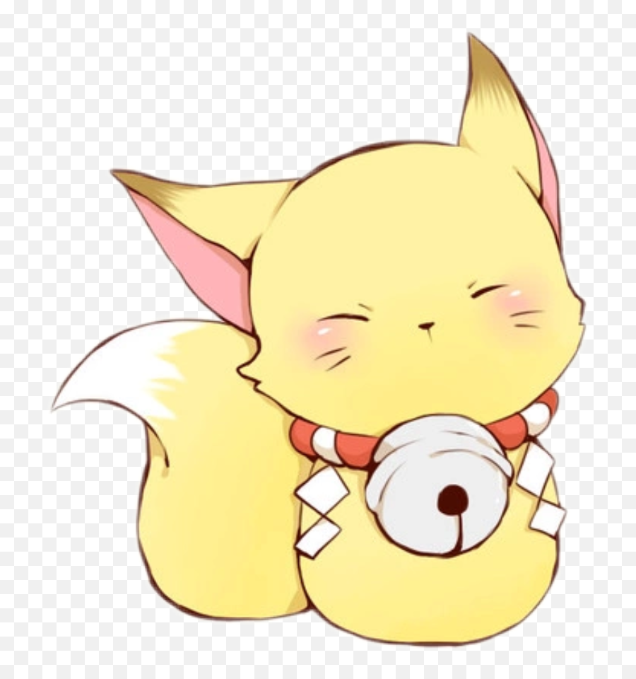 Fox Cute Anime Animal Sticker - Kokkuri San Kawaii Emoji,Anime Animal Emoji