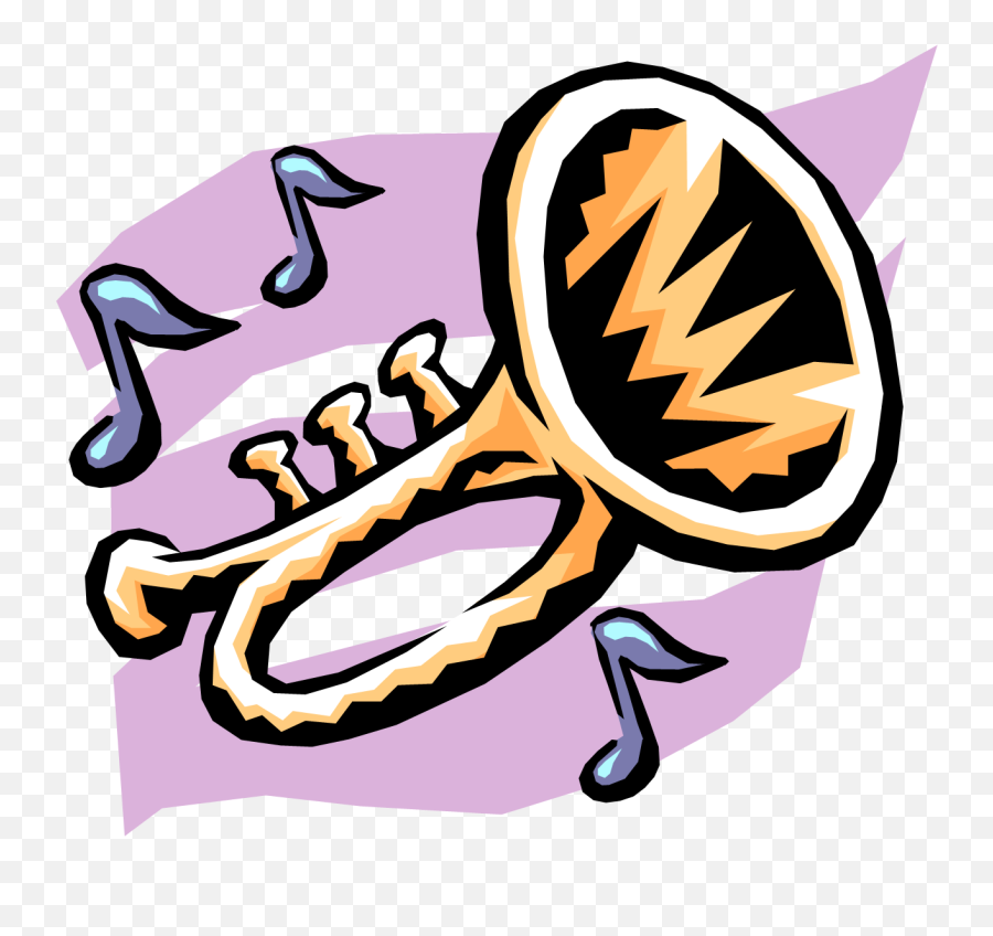 Transparent Trumpet Clip Art - Band Instruments Clipart Png Emoji,Blowing A Trumpet Emoticon