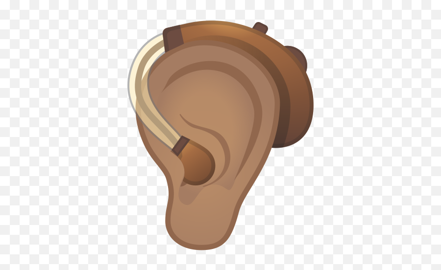 Ear With Hearing Aid Medium Skin Tone Emoji - Emoji Orelha Aparelho Auditivo,Change Emoji Skin Tone Android