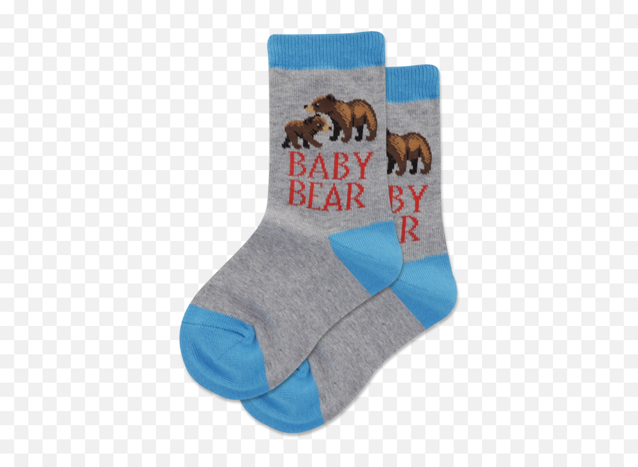 Hotsox Kidsu0027 Bear Cub Crew Socks U2013 Loops U0026 Wales Emoji,Grizzly Emoji