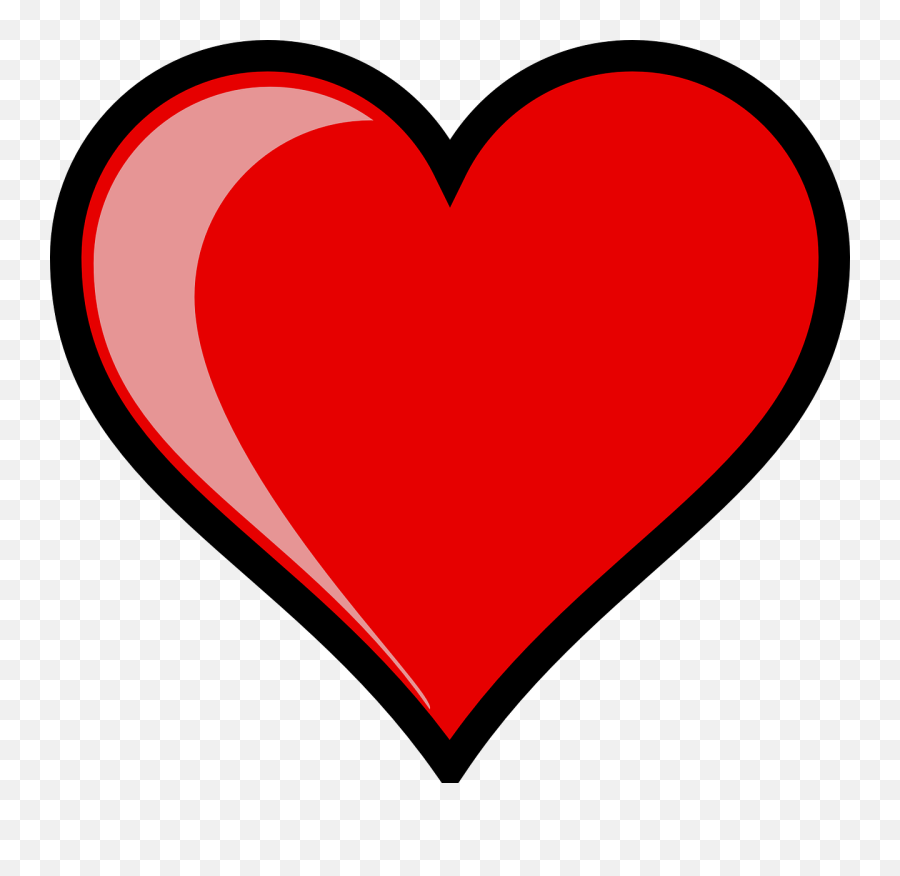 Red Heart Surrounded By Black Felt - Tip Pen Free Image Download Emoji,Face Surrounded By Hearts Emoji