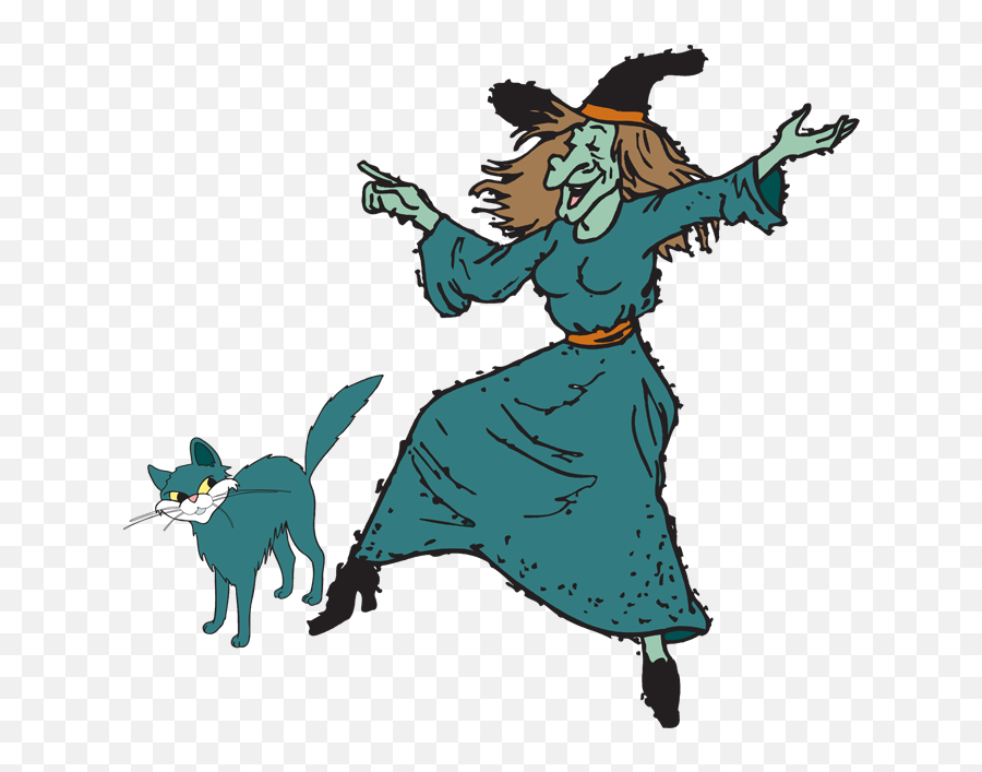 Fun Halloween Witch Clipart Kid 2 - Clipartix Witch Transparent On Halloween Emoji,Witch Hat Emoji