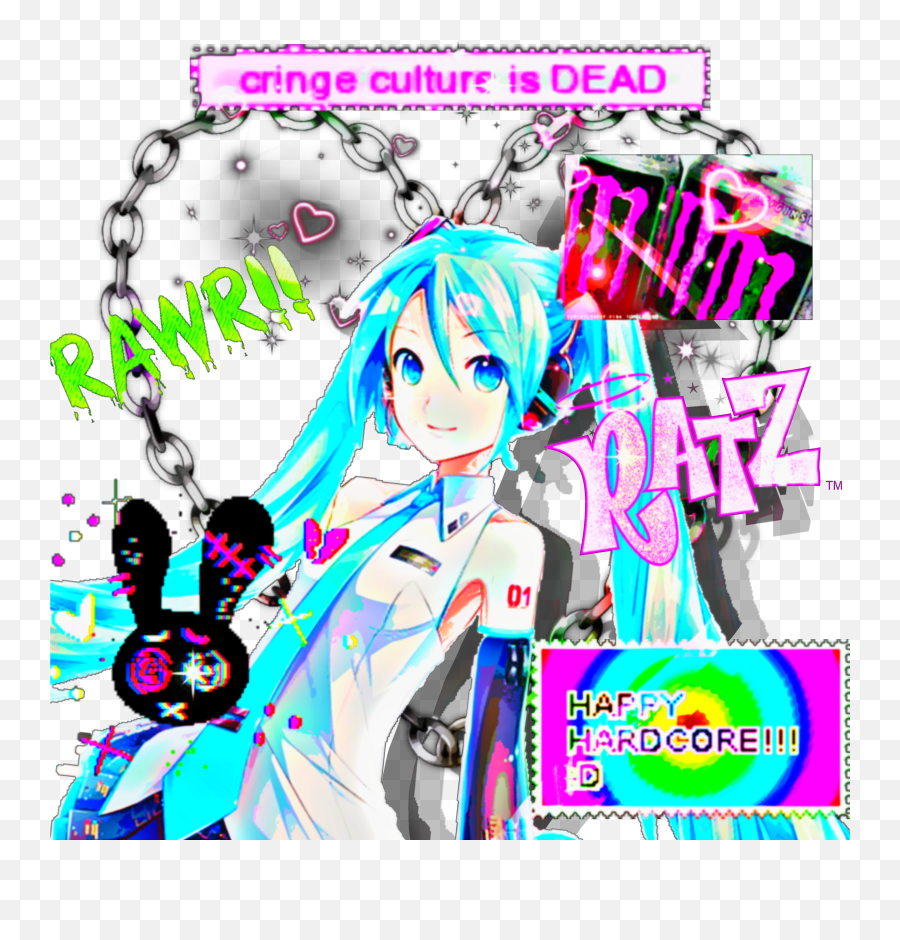 Scenecore Hatsune Image - Hime Cut Emoji,Pee Pee Emoji