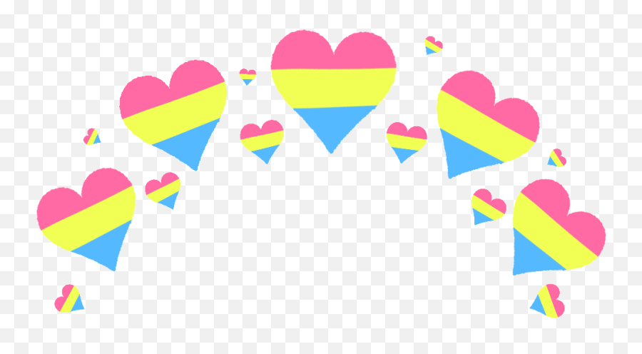 Pansexual Heartcrown Lgbtq Sticker By Danda Panda - Girly Emoji,Pansexual Symbol Emoji