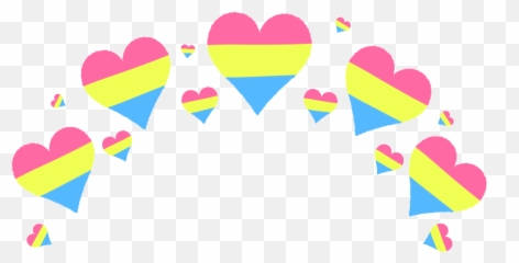 Pansexual Heartcrown Lgbtq Sticker By Danda Panda - Girly Emoji,Pansexual Symbol Emoji