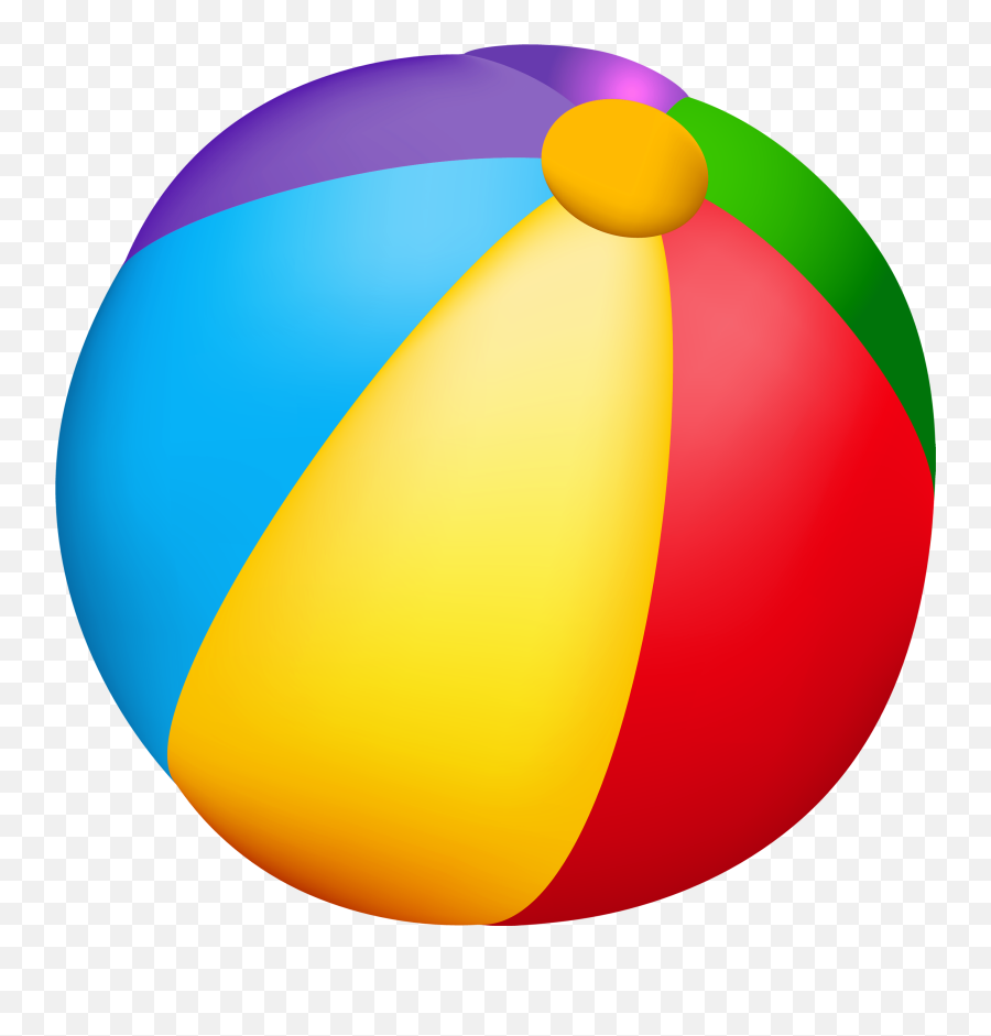Beach Ball Vector Clipart - Clipartix Transparent Background Ball Clipart Png Emoji,Beach Emoji Transparent