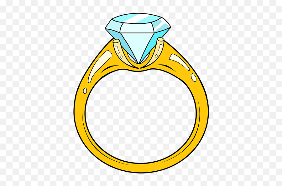 How To Draw A Diamond Ring - Really Easy Drawing Tutorial Mode Sounds Of The Universe Emoji,Diamond Ring Emoji