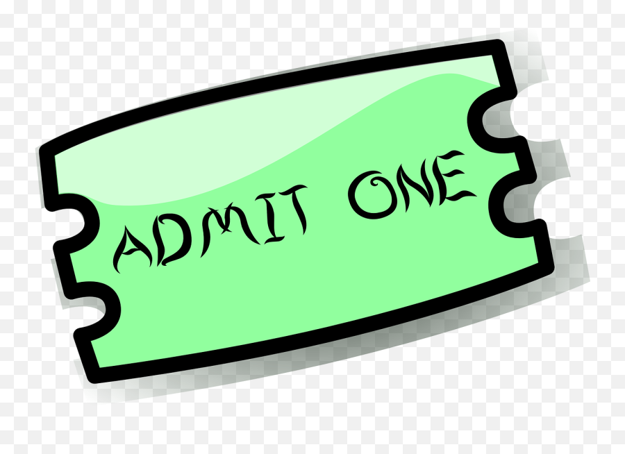 Ticket Admission Entry Theater - Stub Clipart Emoji,Emoji Door Decs