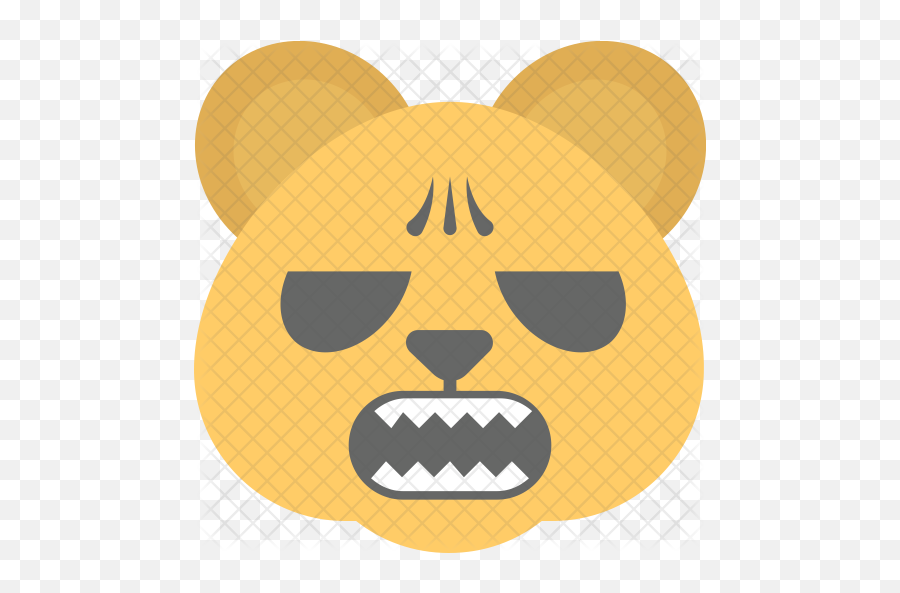 Bear Emoji Icon Of Flat Style - Happy,Bear Emoticon