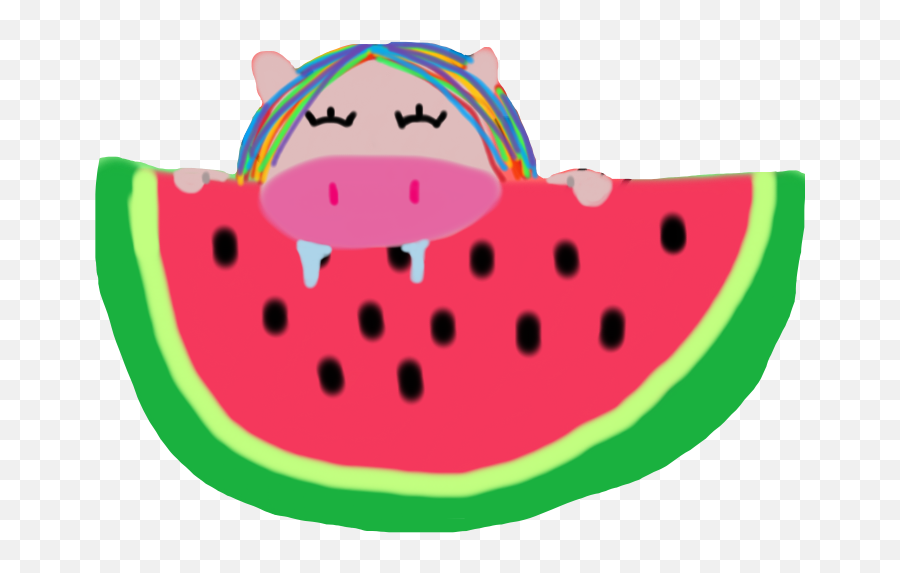 Watermelon Unicorn Cute Sticker - Girly Emoji,Emojis Wathermelon Drawings