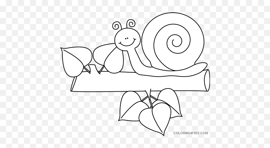 Snail Outline Coloring Pages Snail 110 Png Printable - Coloring Lady Bug Black And White Clipart Emoji,Free Christmas Emojis For Thunderbird