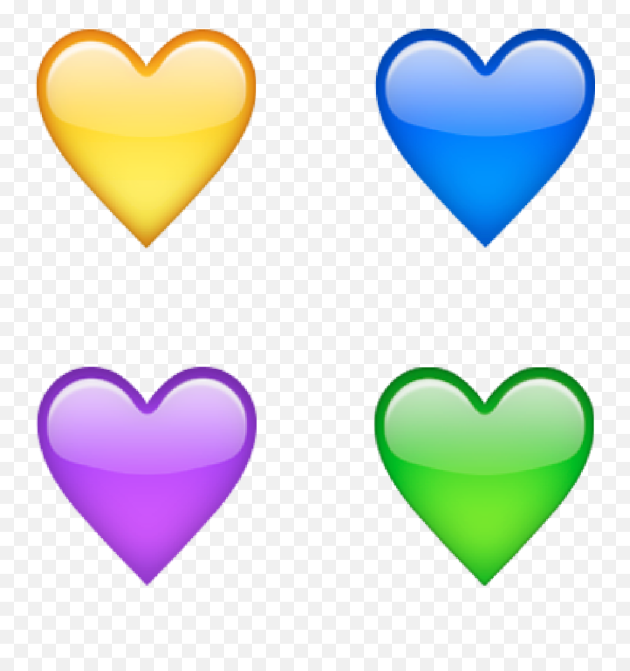 Yellow Heart Blue Heart Purple - Girly Emoji,Green Heart Yellow Heart Purple Heart Emoji