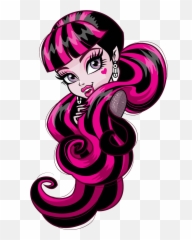 Vampire From Monster High Off - Monster High Pink And Black Hair Emoji,Long Hair Vampire Emoji