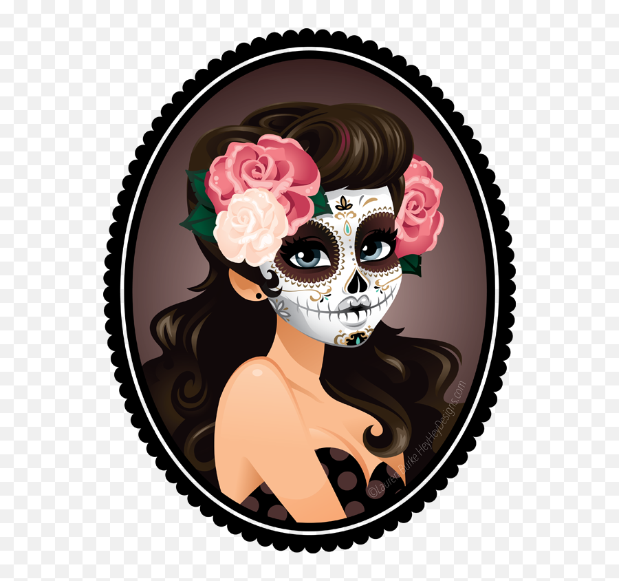 Download Tattoo Art Skull La Calavera - Sudha Rasgulla 500g Price Emoji,Dead Rose Emoticon