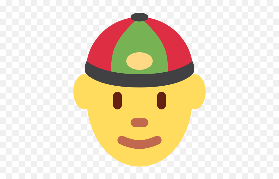 Man With Gua Pi Emoji - Man With Chinese Cap Emoji,Pi Rules Emojis