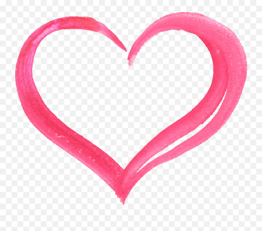 Watercolor Heart Transparent - Girly Emoji,Melting Heart Emoji