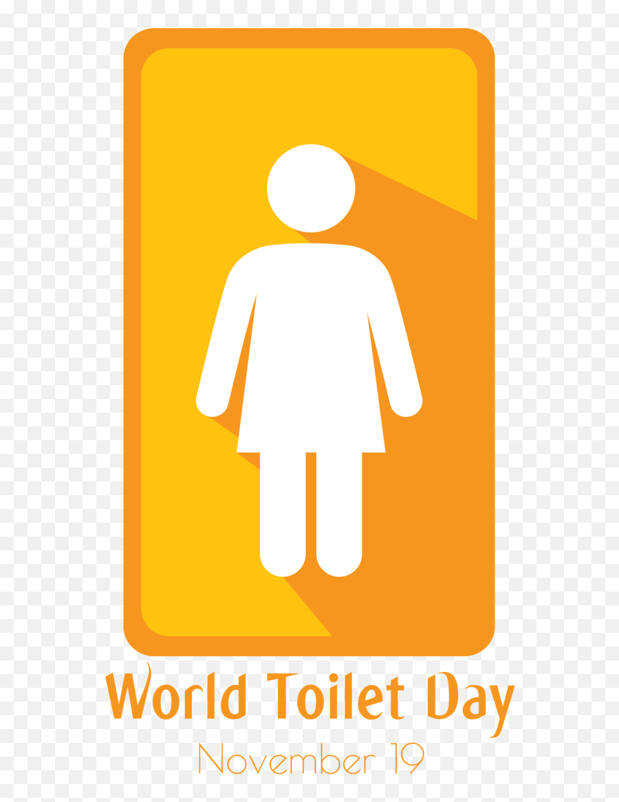 World Toilet Day Logo Yellow Line For Emoji,Woman On A Toilet Emoticon