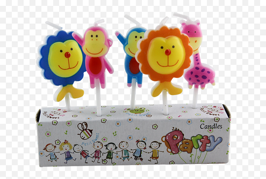 Wholesale Various Cartoon Lion And Monkey Lovely Art Emoji,Emoticon Birthday Candles