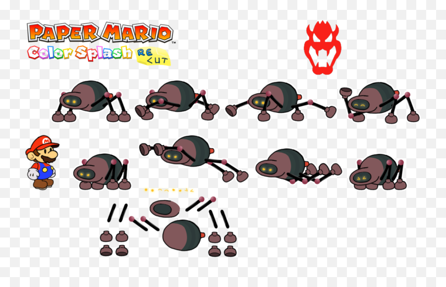 Announcement For A Recolored Lightning Tale Mario Rpg Emoji,Red Mario Paper Mario Color Splash Paint Emotions