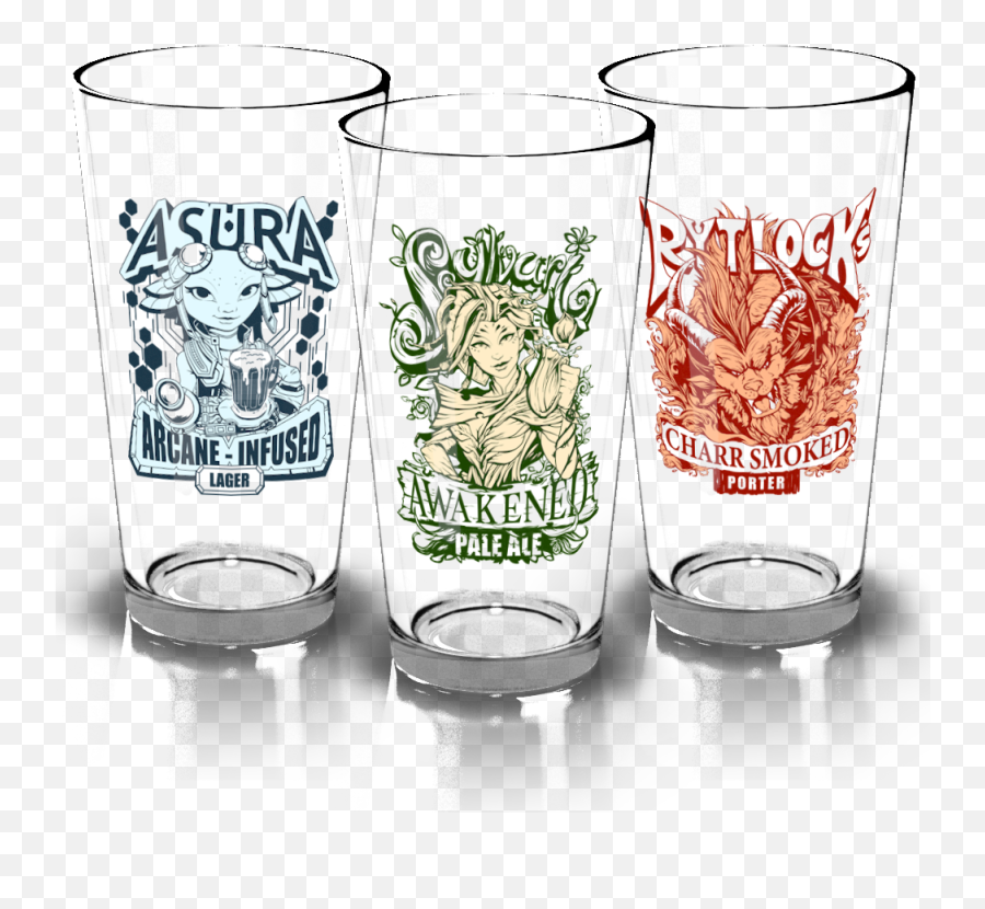 For Fans By Fansguild Wars 2 Pint Glass Set Emoji,Gw2 Charr Surprised Emoticon