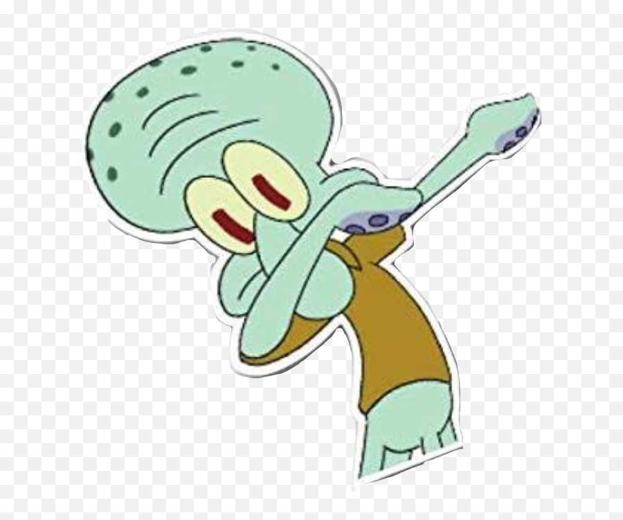 Squidward Dab Sticker - Happy Emoji,Squidward Dab Emoji