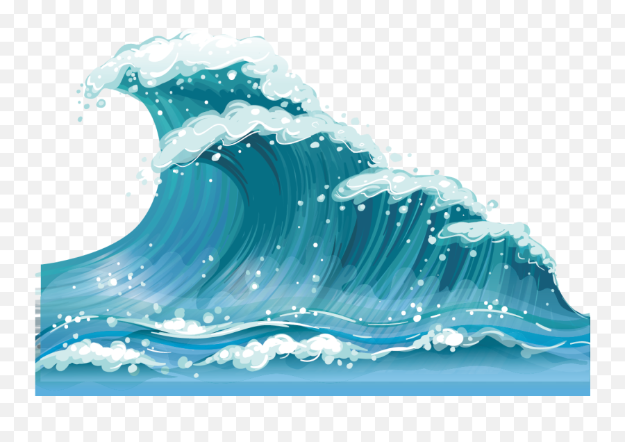 Wind Wave Clip Art - Wave Vector Material Png Download Transparent Ocean Wave Vector Emoji,Ocean Waves Emoji