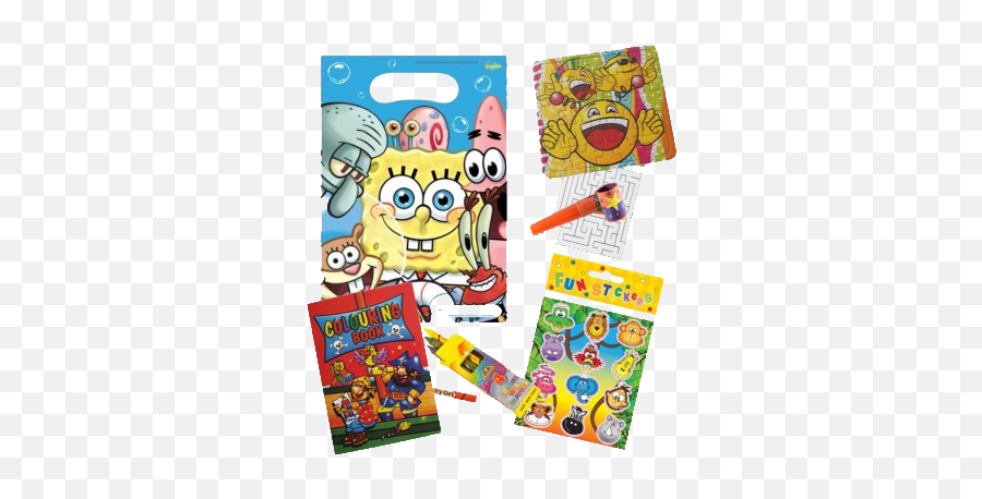Boys Pre Filled Party Bags - Hassle Free Party Supplies Spongebob Squarepants Emoji,Emoji Book Bags