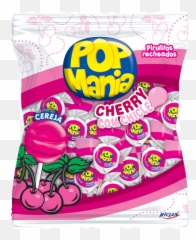 Pirulito Pop Mania Cherry Chicle - Weber Pirulito Pop Mania Cherry Emoji,Emoticon Mania