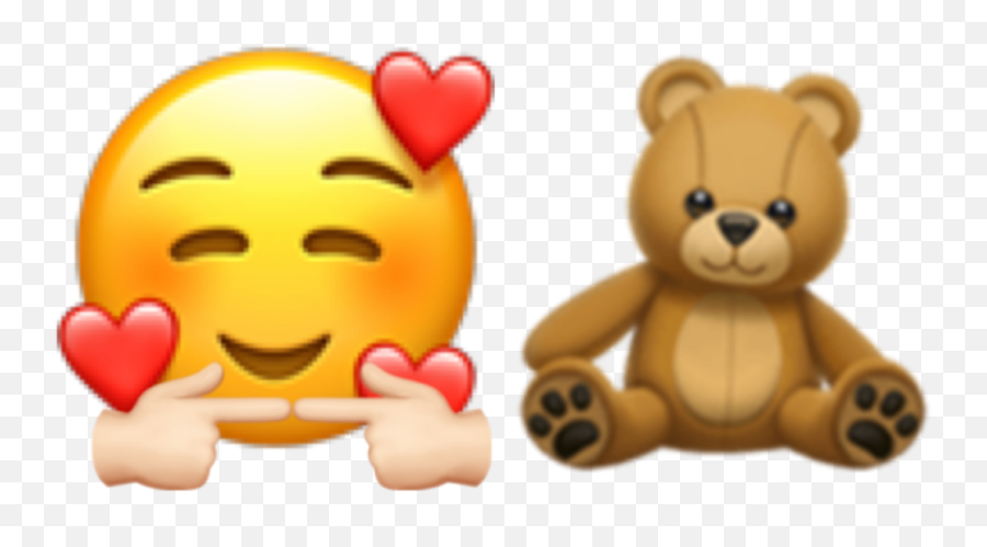 Orsetto Cuore Timido Adesivo Combo - Happy Emoji,Teddy Bear Emoticon Text